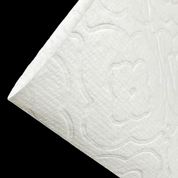 Finished roll of embossed nonwoven fabric