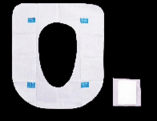 Disposable toilet seat cushion made of nonwoven fabric